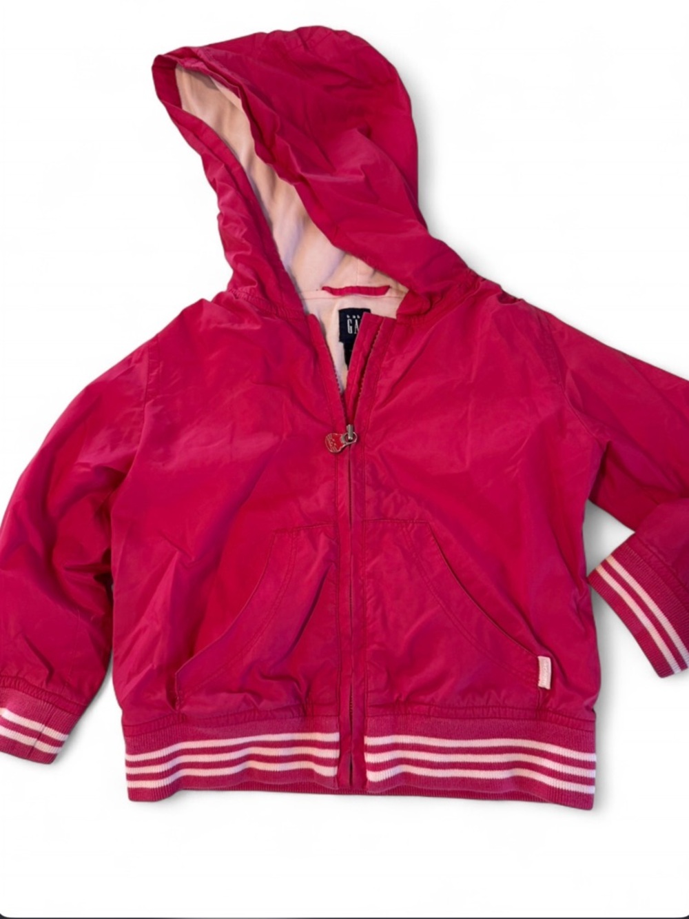 GAP Bright Pink Hooded Windbreaker Jacket